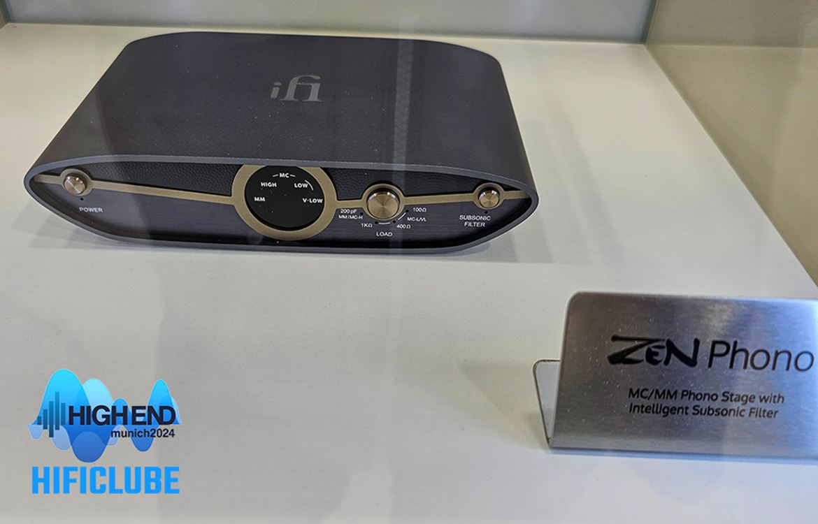 iFi apresentou o Zen Phono 3, um DAC de alta fidelidade projetado para melhorar a experiência de audição de vinil. Inclui um filtro sub-sónico inteligente, que remove a distorção do LP sem afetar os graves, e um EQ RIAA muito preciso com tolerância de +/- 0.15dB de 20Hz-20kHz. O Zen Phono 3 inclui saídas de linha balanceadas de 4.4mm e RCA. O dispositivo suporta uma gama de células com ajuste de impedância de carga de ganho de 36-72dB. Oferece ainda duas opções de carga para MM e MC-High (capacitância de 100 & 200pF) e três opções para MC-Low e MC-V Low (100, 400 & 1kOhm).