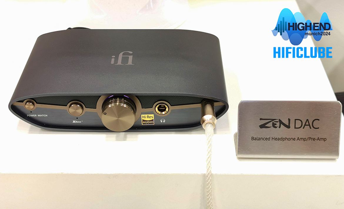 iFI Zen DAC, balanced headphone amp/pre-amp. Pode ser o único hub digital de que vai precisar em cima da sua secretária para ligar os seus auscultadores (jack de 4,4 mm balanceado e 6,3mm), amplificador ou colunas ativas. Tem entrada USB e o DAC é compatível com PCM 768kHz, DSD512 e MQA.