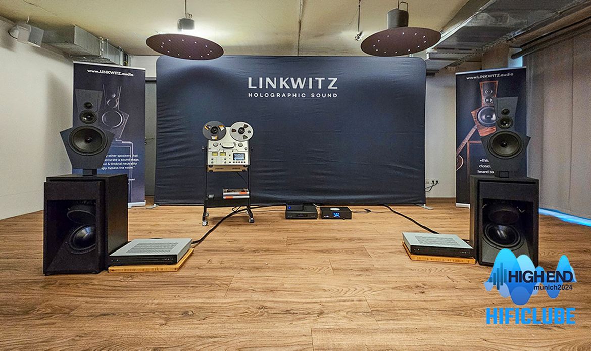 The Linkwitz LX521 room at the MotorWorld, Munich, May 2024.
