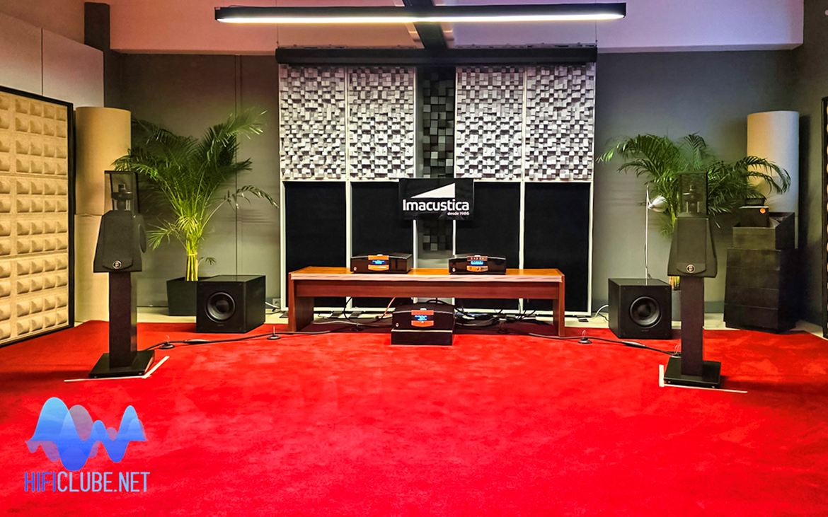 Sistema MBL Cadenza c/ colunas MBL 126, no novo auditório da Imacustica - Lisboa