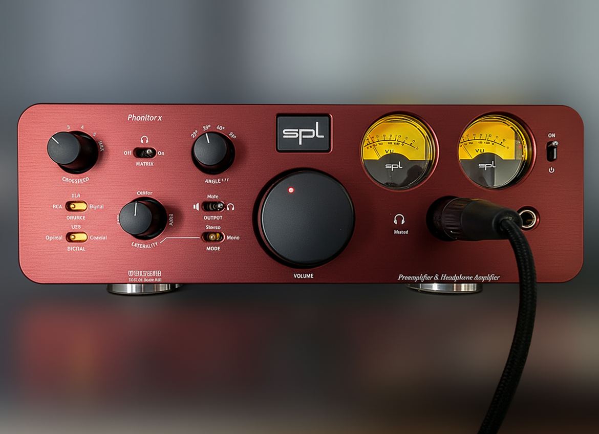 O Phonitor X em vermelho flamante.