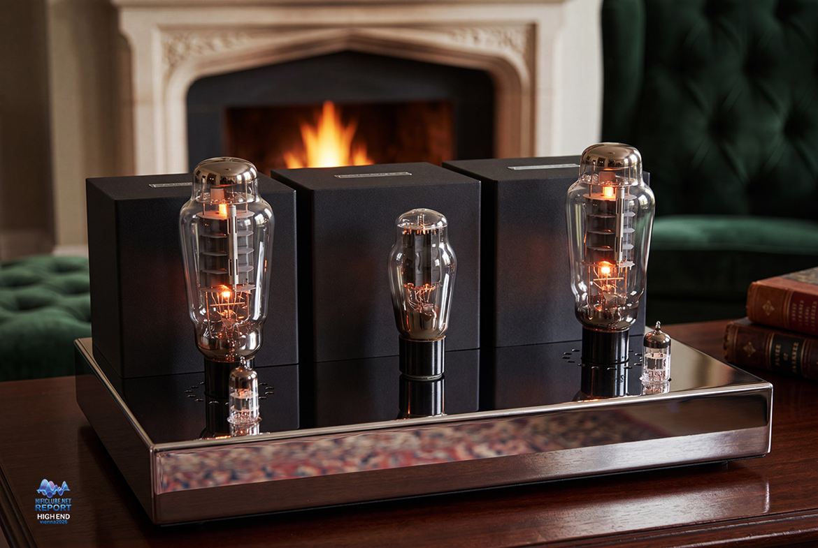 •	Zikra Audio Stereo 300B Hand-built single-ended triode stereo power amplifier with point-to-point wiring. Available in Classic Low Gain, Classic High Gain, XLS Silver Wired and XLS Amorphous Core Silver Wired versions. Classic version uses Emission Lab 300B output tubes and EC8010 input tubes, delivering 8 W into 4/8/16 ohms. The 300B XLS Amorphous Core Silver Wired High Gain version uses Emission Lab 300B XLS tubes and delivers 17 W. Frequency bandwidth: 12 Hz–115 kHz for Classic, 12 Hz–150 kHz for XLS Amorphous Core. RCA/WBT connections, 440 × 330 × 210 mm, 28 kg.