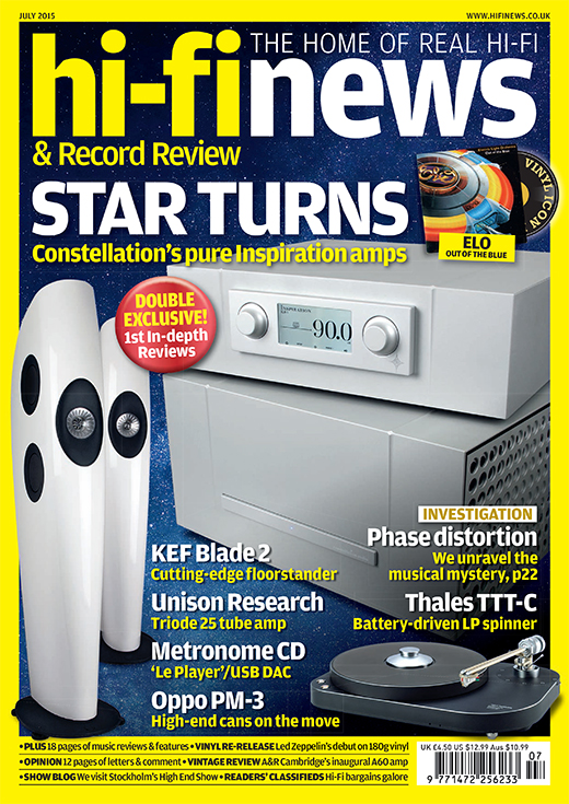 Capa da revista HiFiNews, Julho 2015