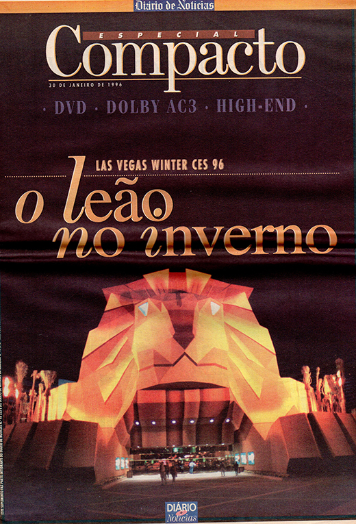 Reprodução da capa da reportagem da CES 1996, publicada no DN, no suplemento Compacto