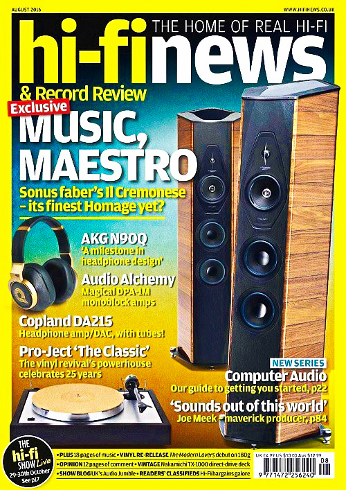 hifi news august 2016 cover