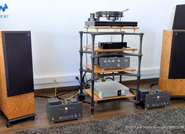 Fonte Nottingham Analogue e Merging_Nadac, amplificação Air Tight e colunas ATC