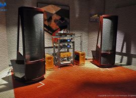 Martin Logan Neolith. Esta obra de arte 'pintada' por JVH no showroom de Lisboa, está agora no Porto. Se vai a Serralves passe antes pela Imacustica...